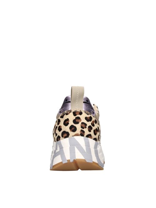 Leather and fabric sneakers VOILE BLANCHE | 0012017475.14.1E07BEIGE-LEOPARDATO-PLATINO-VIOLA